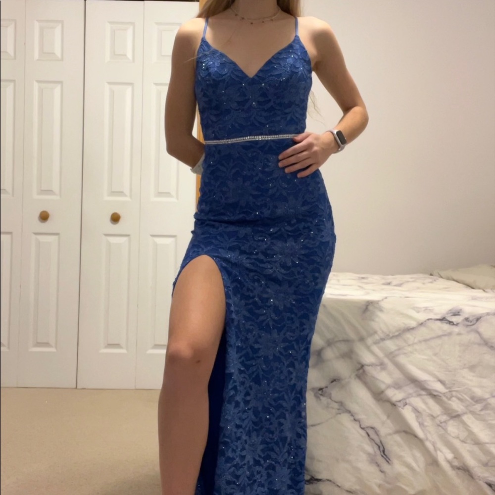 Prom dress, Royal blue, size 2 , Macys